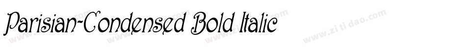 Parisian-Condensed Bold Italic字体转换